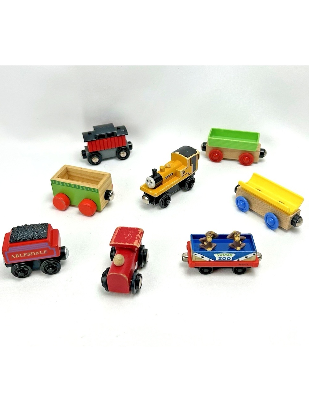 Vintage Thomas & Friends Wooden Train Railroad Cars Duncan Sodor Zoo